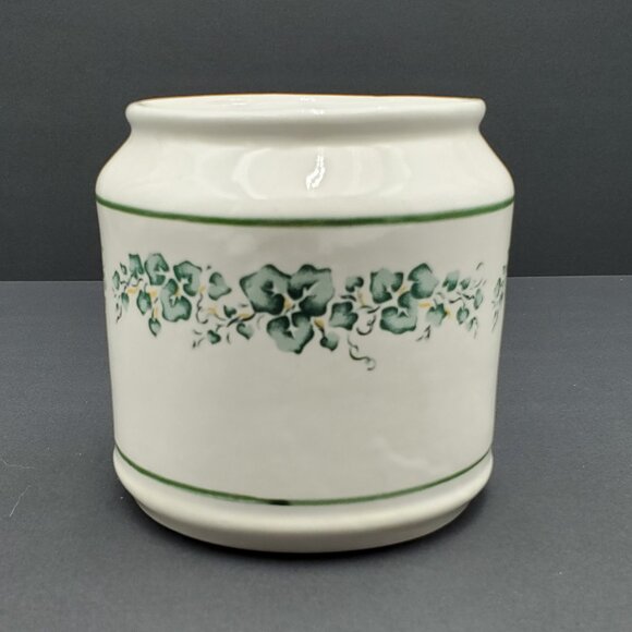 Corelle Callaway Small Canister Corning Callaway Green Ivy Leaves Lidded Jar - Picture 5 of 6